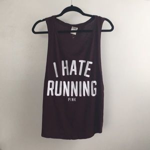 Victoria's Secret Pink I HATE RUNNING tank